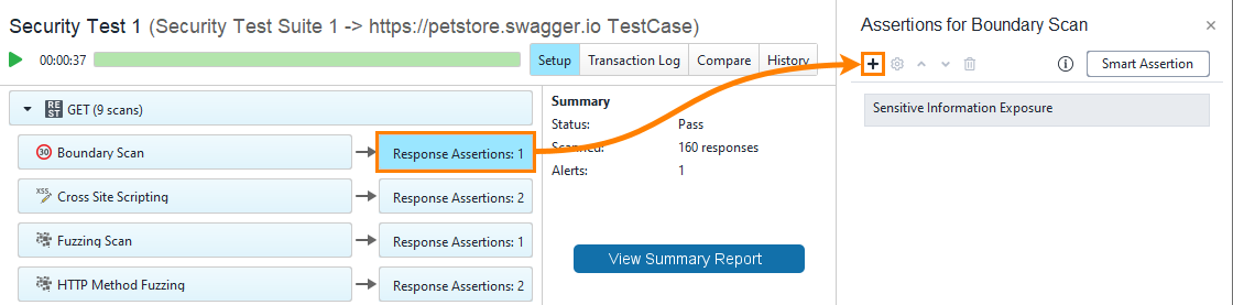 ReadyAPI: Adding an assertion to the Boundary Scan