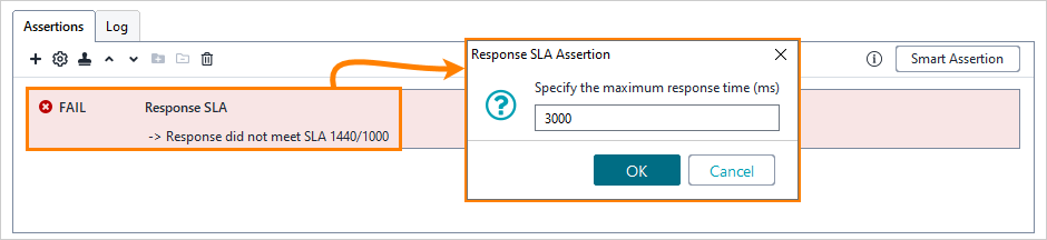 Change assertion properties