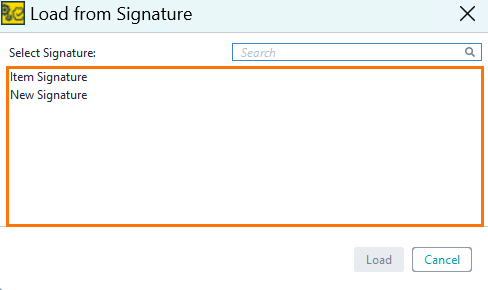 Selecting Signature