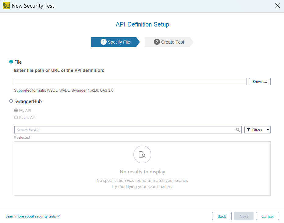 ReadyAPI:­ Specifying the API definition