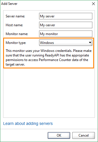 The Add Server Dialog