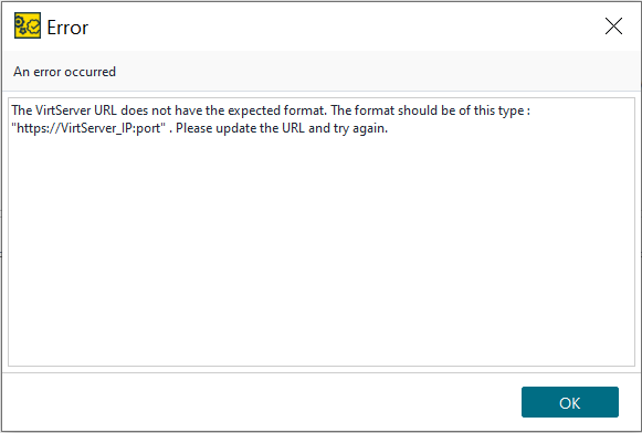 Error message