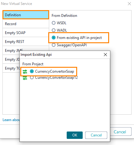 Service virtualization and API testing: Selecting specification