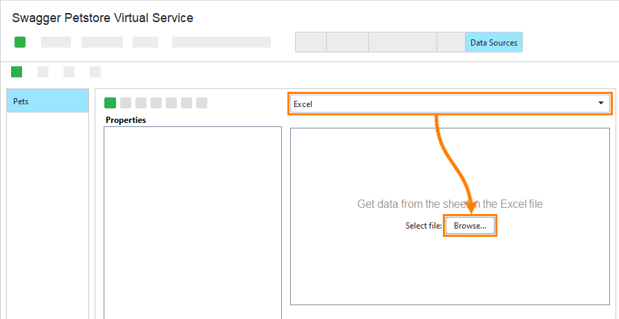 Selecting an Excel file as a data source