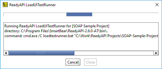 Test log window