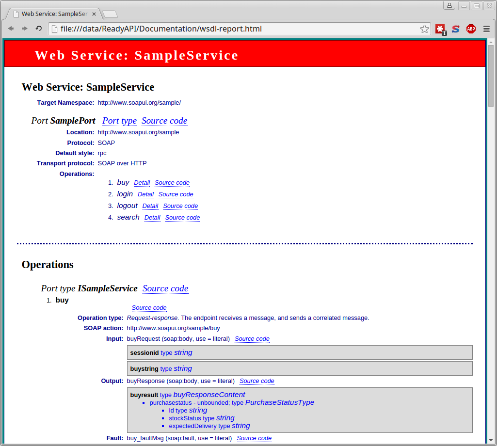 The HTML report