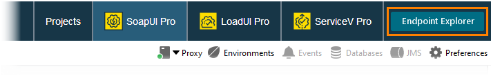 Endpoint Explorer in the top navigation menu