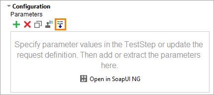 ReadyAPI: The empty parameters table ReadyAPI: The empty parameters table