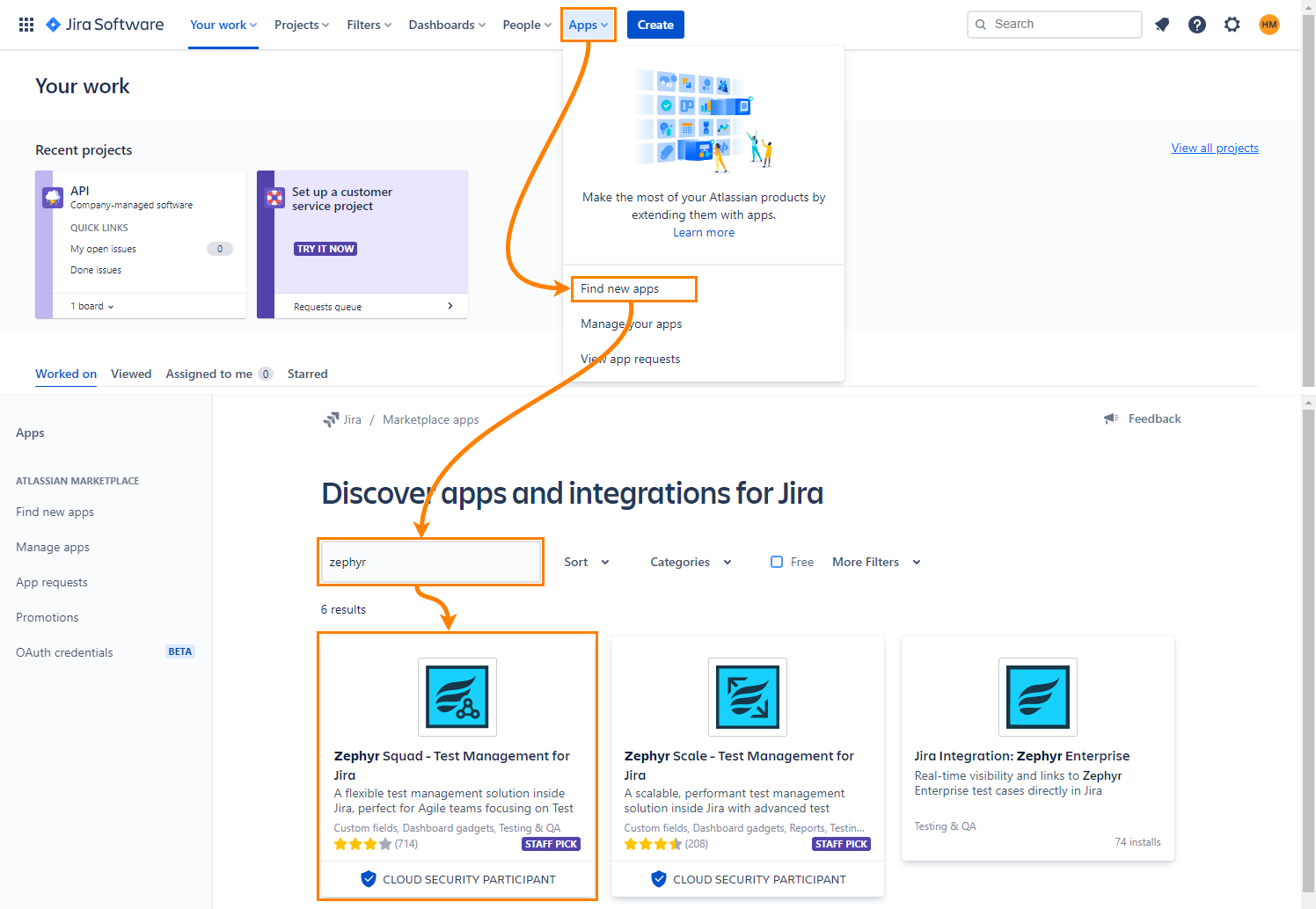 Zephyr Squad integration: Installing Zephyr Squad app
