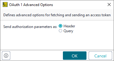 OAuth 1 Advanced Options OAuth 1 Advanced Options