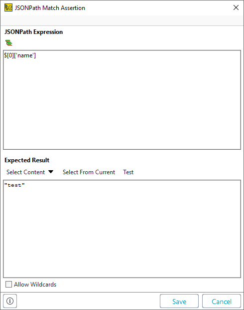 Functional testing of web services: JSONPath expression