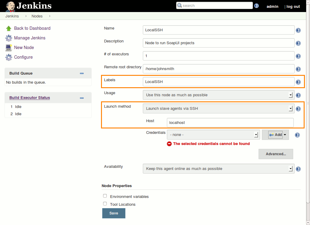 Create a node
