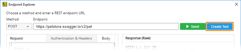 Creating a test