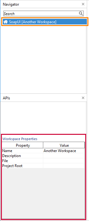 Workspace properties Workspace properties