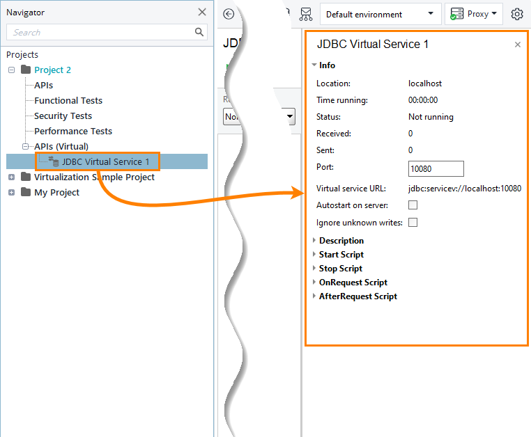 Service virtualization and API tesitng: Properties of a JDBCful virtual service