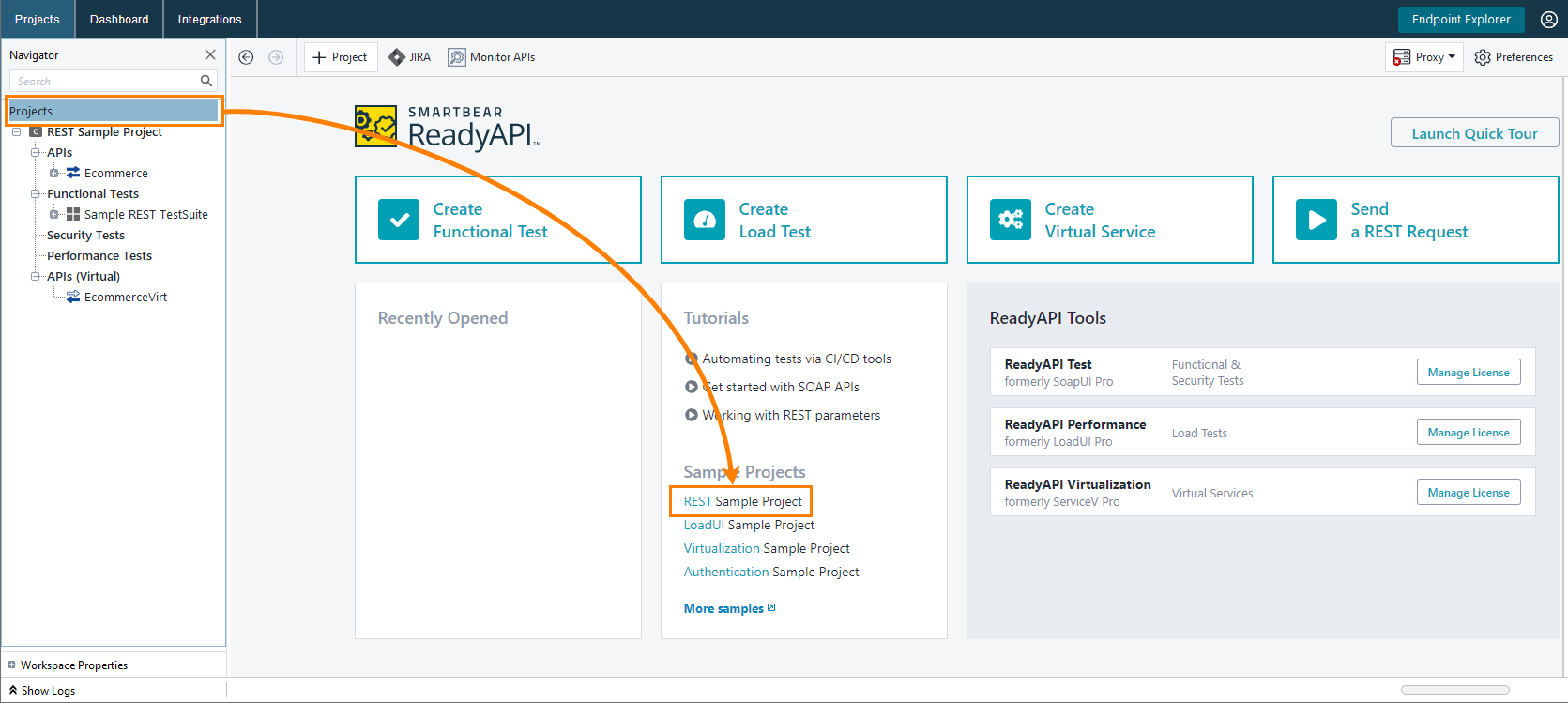 Integration with Selenium: Import REST Sample Project
