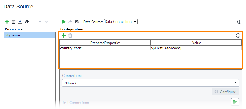 The Prepared Properties editor
