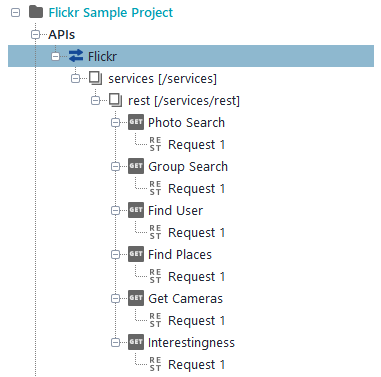 Flickr API sample project structure Flickr API sample project structure