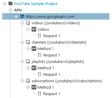 YouTube sample project structure YouTube sample project structure