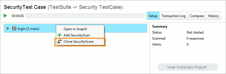 ReadyAPI: Cloning scans