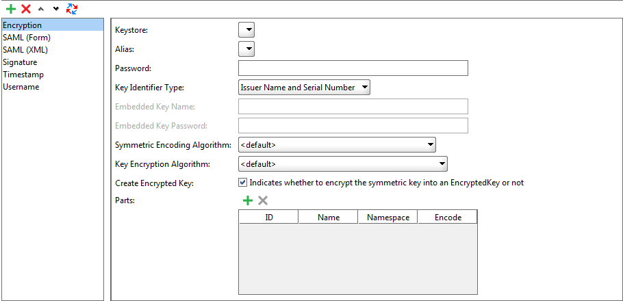 Encryption entries