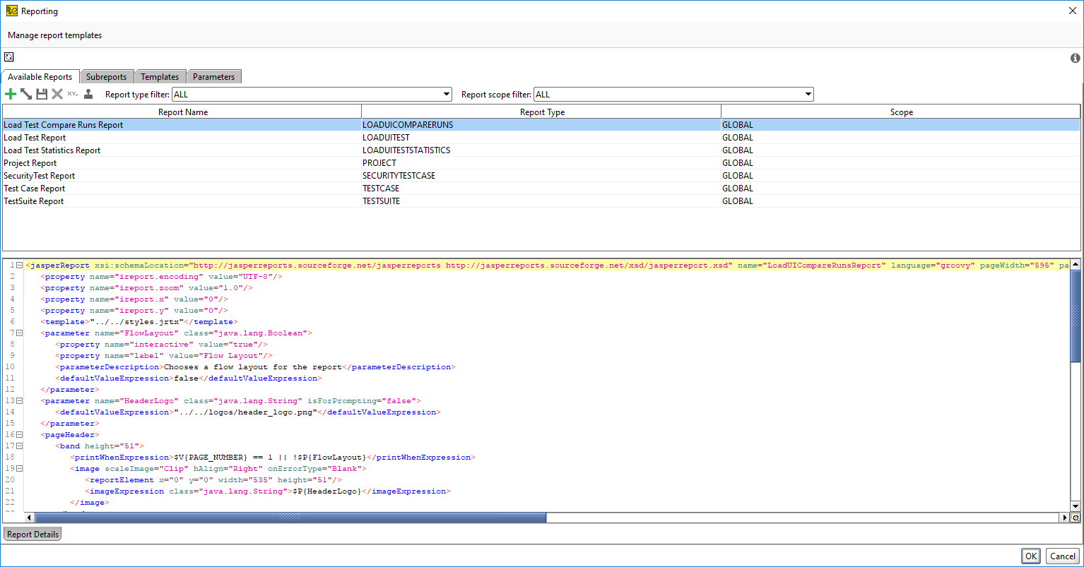 ReadyAPI: The Reporting window