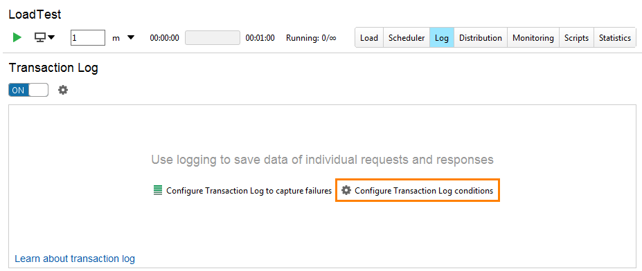 API load testing with ReadyAPI: Configuring Request Logging
