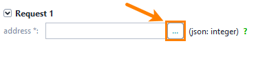 Web service testing with ReadyAPI: Calling the Get Data dialog (ellipsis button)