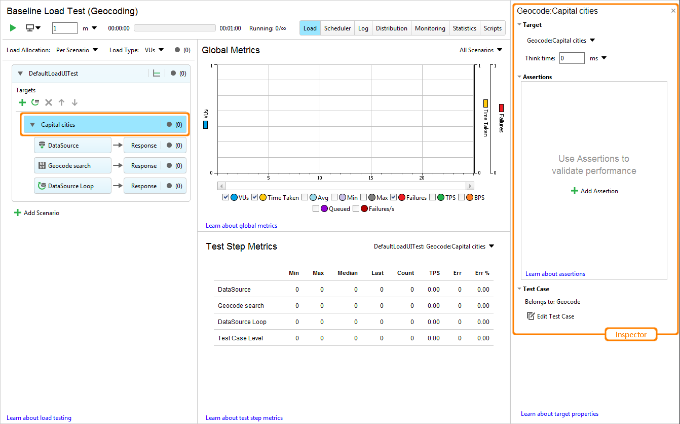 API load testing with ReadyAPI: The Test Inspector