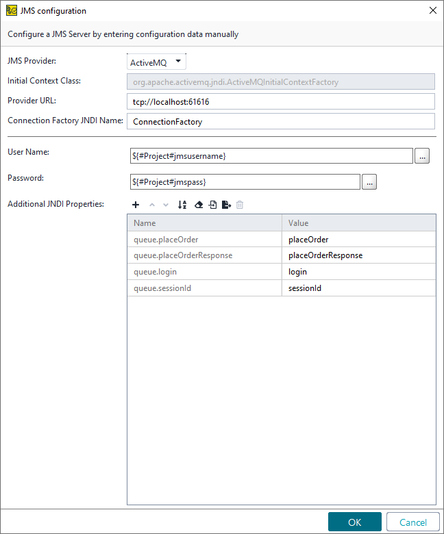 JMS testing: Adding a JMS server