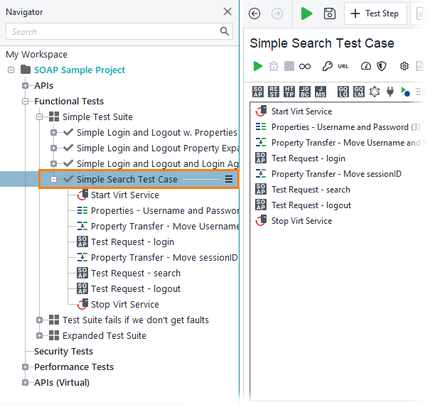 Simple Search test case
