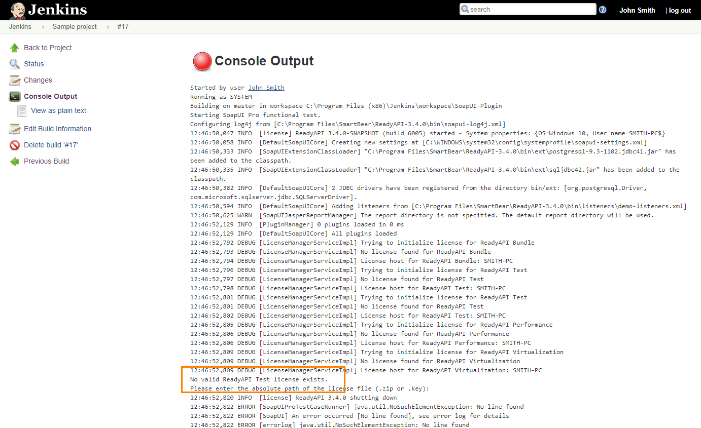 Jenkins Error