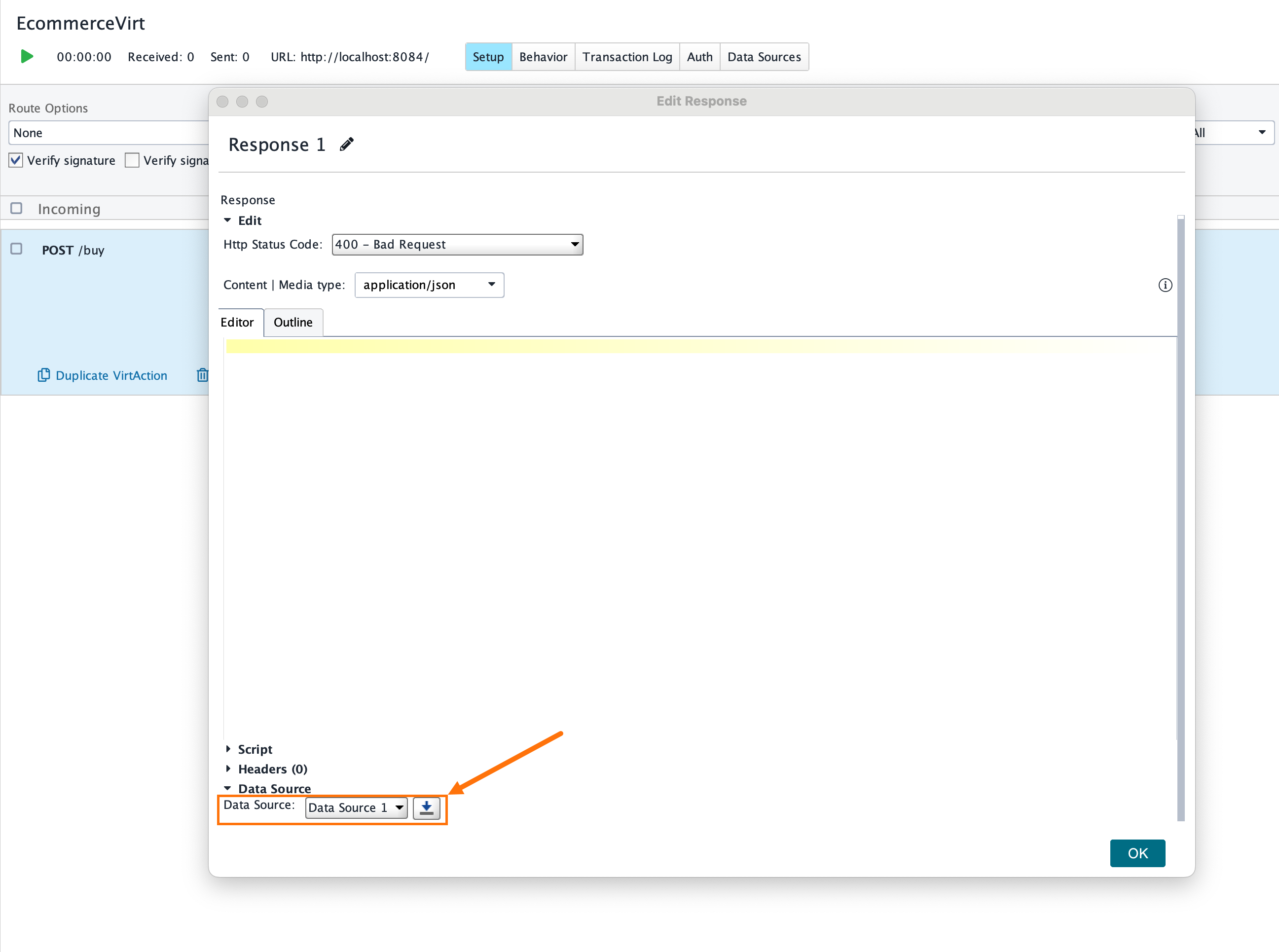 Service virtualization and API testing: Selecting data source