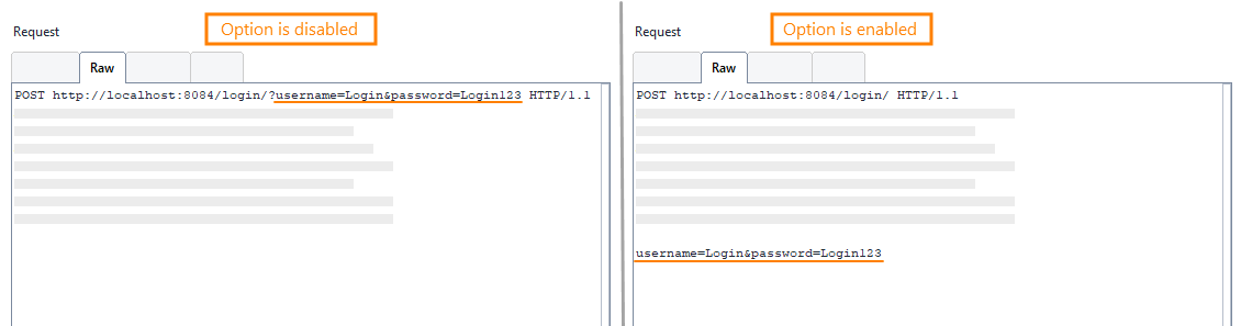 REST testing in ReadyAPI: Effect of the Post QueryString option
